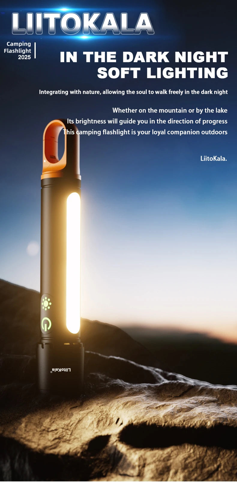 LiitoKala Ultra Bright Core LF-X725 Flashlight 21700 3500mAh Battery Illumination 1500LM 20W 500m Range