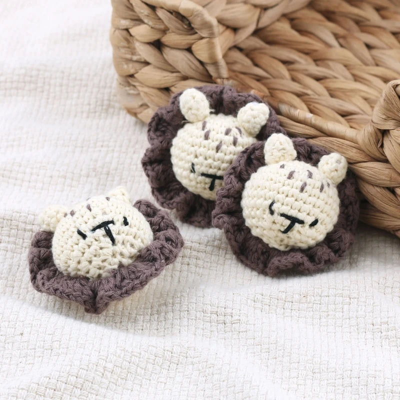 Crochet Animal Baby Pacifier Clip Accessories Handmade Knitted Bunny Teether Beads Newborn Nipple Clip Dummy Soother Holder Toy