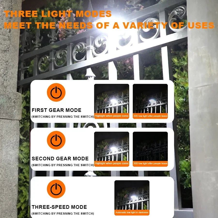 KDULIT Solar Garden Lights Outdoor Solar Clip Light Waterproof Motion Sensor Camping Lamp Fence Street Landscape Wall Decoration