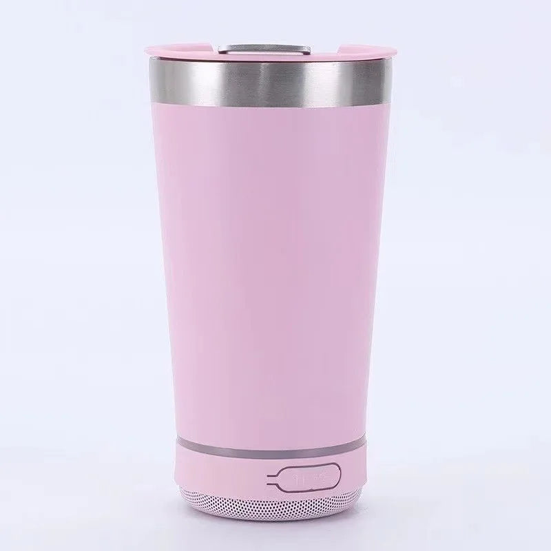 Portable music cup stainless steel reusable simple water bottle speaker wireless Bluetooth speaker