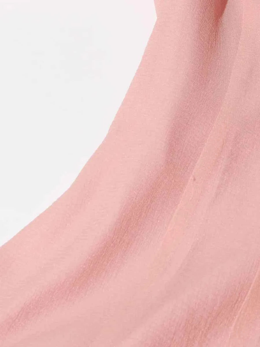 TWOTWINSTYLE Solid Spliced Button Slimming Dresses For Women O Neck Long Sleeve High Waist Patchwork Ruffles Female Fashion New