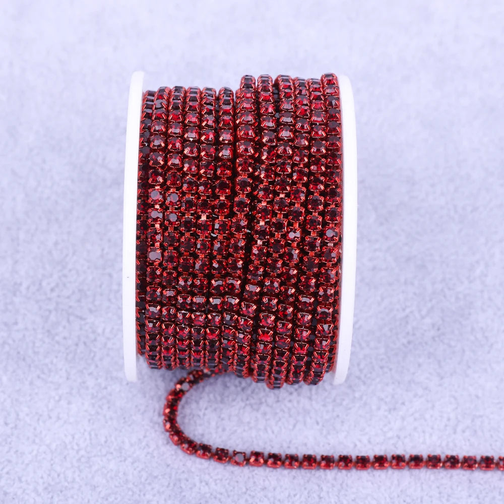 All Color Claw Chain Electrophoresi Rhinestones Trim Stone Gold Diamond Strass Decorative Applique Crystal Trimmings For Dresses