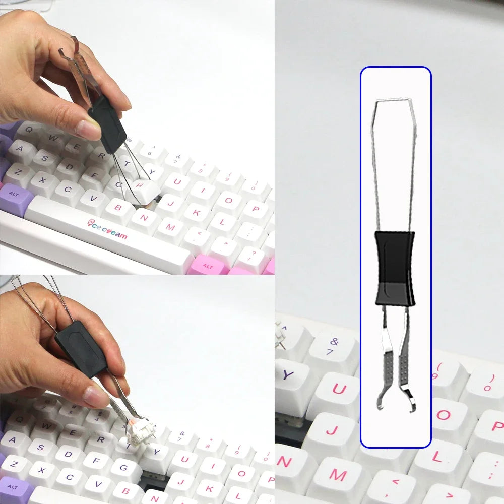 Mechanical Keyboard Kit Switch Puller Opener Keycaps Puller Switch Lubrication Package for Mechanical Gamer Hot Swap Keyboard