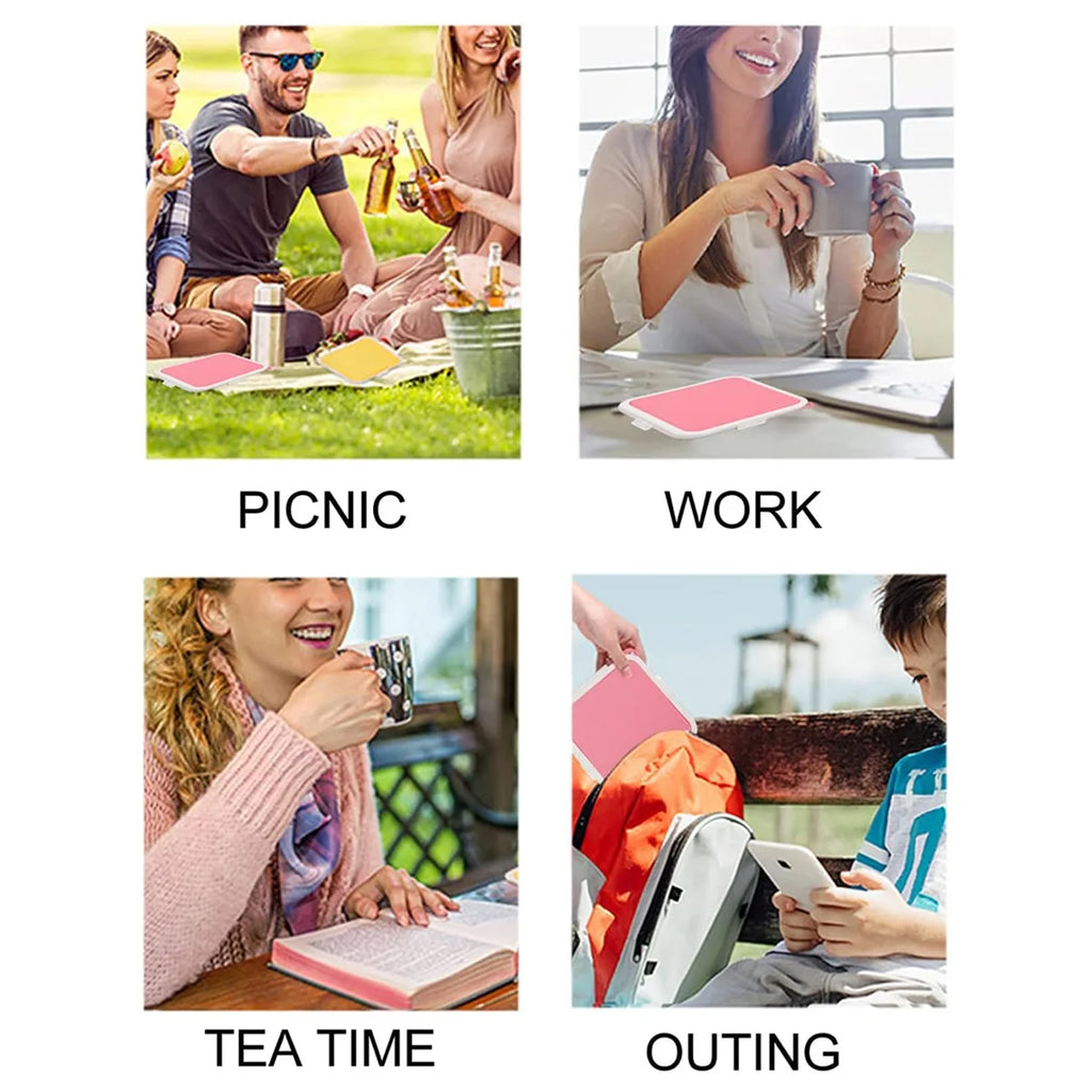 Sandwich Containers Silicone Sandwich Storage Box for Lunch, Travel - Snap-Off for Fruit, Salad, Snacks and Food Storage