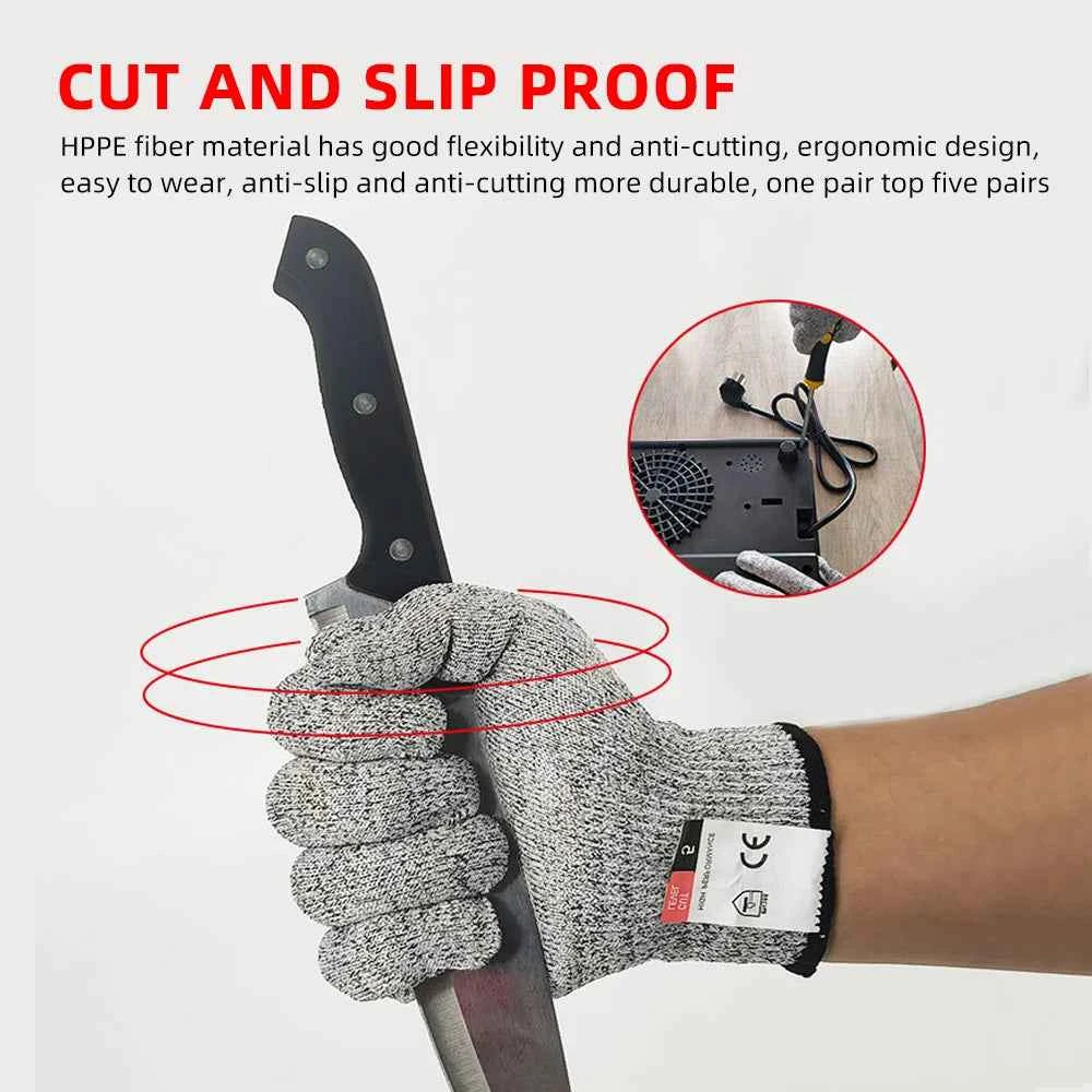 BOOIU Anti-cut Gloves Work Protection Gloves Kitchen Construction Glass Anti-cut Injury Resistant Self Defense Tactical Glove