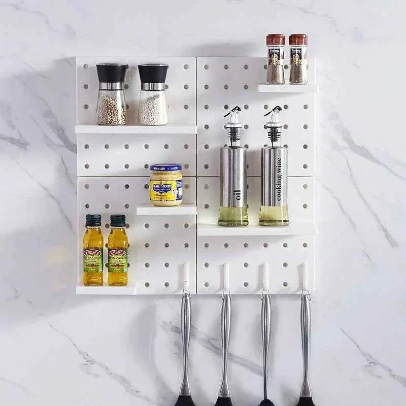 Home Decor Wall Shelves Decoration Hole Board Wall Storage Rack Storage Shelf Kitchen Bedroom Hanging Wall Shelves Wall Decor