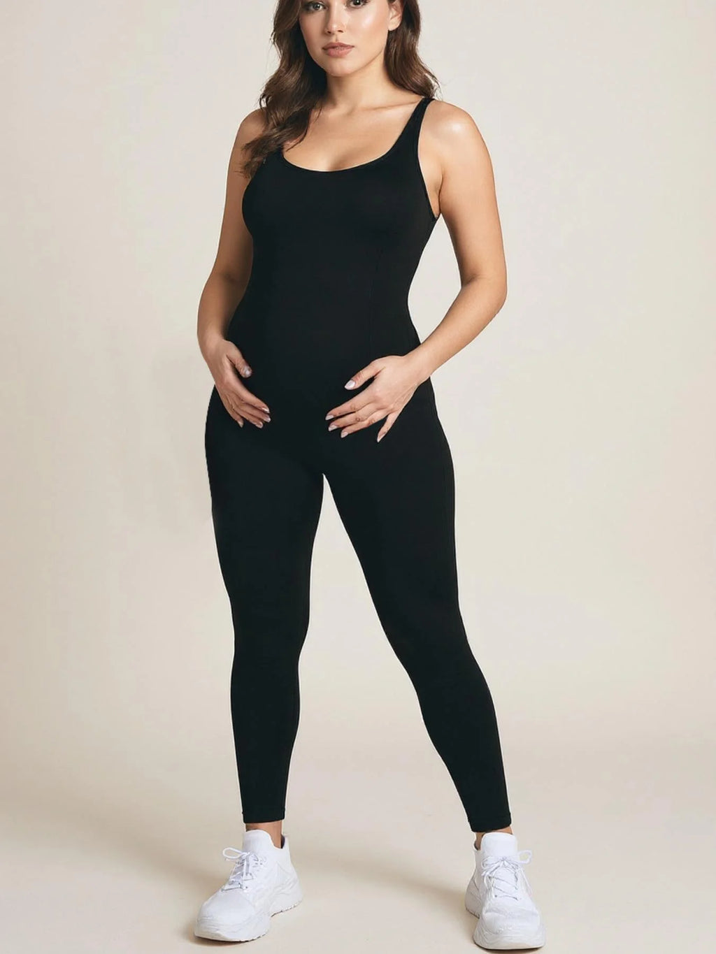Pregnant Women Sleeveless Tank Top Shapewear Pregnancy Fitness Yoga Jumpsuit Women's Maternity Bodysuit