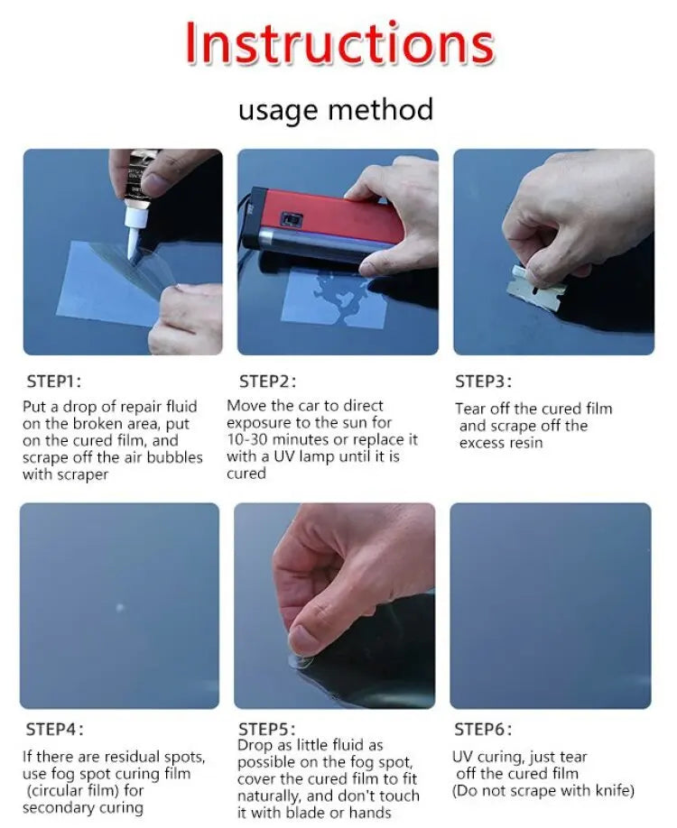 Auto Windshield Repair Adhesive Crack Repair Auto Glass Repair Adhesive