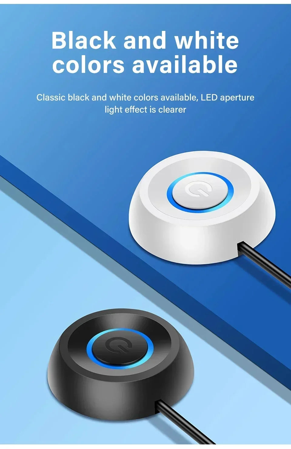 1.8M Computer Desktop  Extension Cable Switch Round Startup Switch Home Office PC Motherboard External Start Power On/Off Button