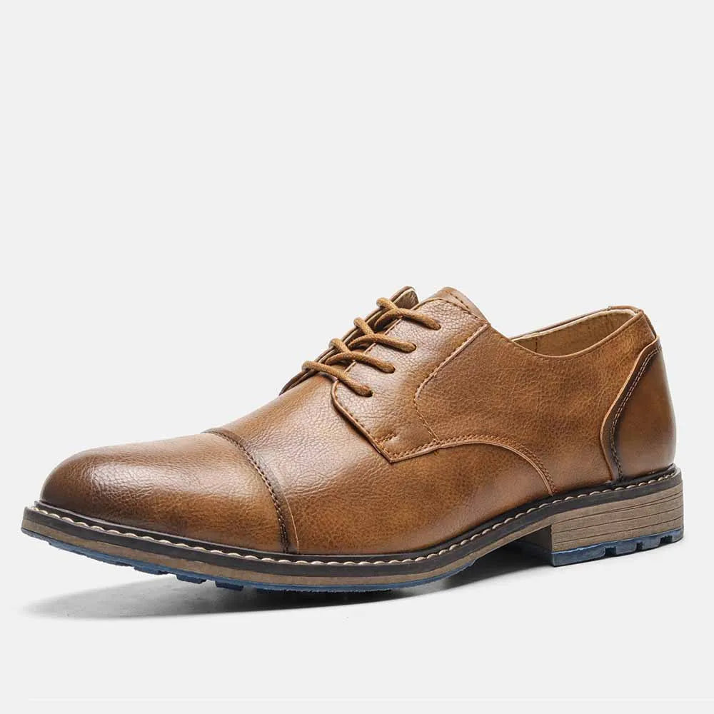 Men's Formal Shoes British Retro Brogue Shoes Mens Casual Business Leather Oxfords Men Office Dress Shoe Flats