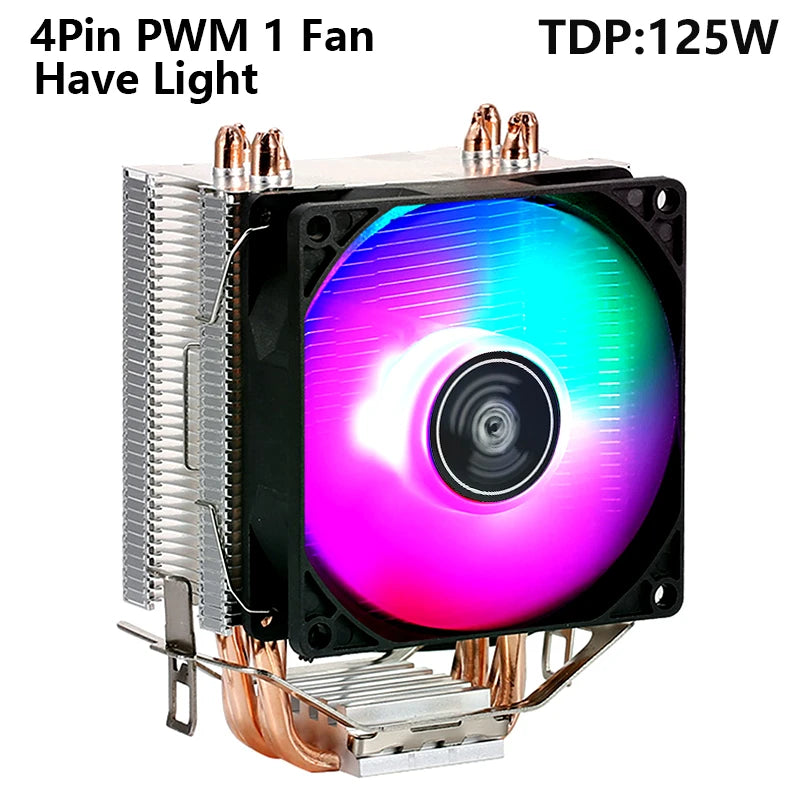 CPU Efficient Cooler Fan 90mm 4pin/PWM PC Tower Type Radiator 2/4/6 Heat Pipe Install LGA2011 X79 X99 115x 1200 1700 AMD AM3 AM4