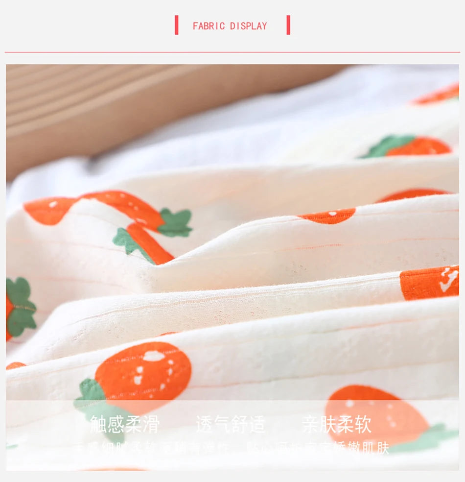 Summer Kids Cotton Pajama Sets Long Sleeve Pants Suitable Baby Gentle Nighttime Comfortable Sleepwear in Air Conditioned Rooms