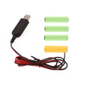 AA Battery Eliminator Cable USB Input 5V2A AA Dummy-Battery Output 1.5V/3V/4.5V/6V Power Adapter Cord