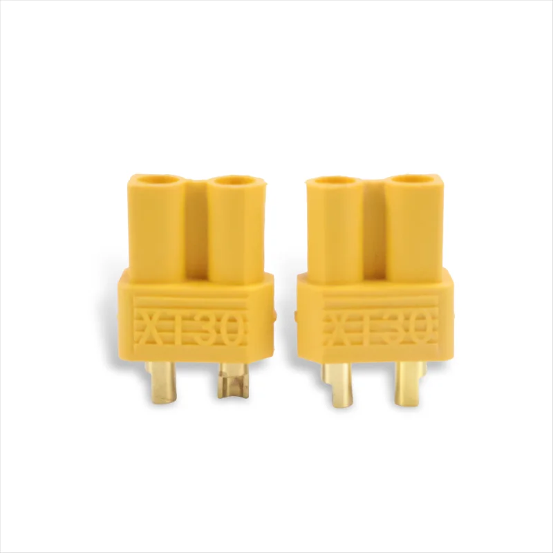 60pcs XT30 Male/Female Bullet Connector Pairs for RC Lipo Battery Motor 15A/30A 18AWG Yellow Plug for Quadcopter FPV Drone