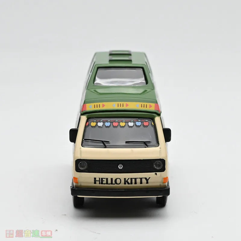 TW 1:64 Volkswagen T3 Van Camping - A realistic static alloy car model, a gift for boys and a collectible display item.