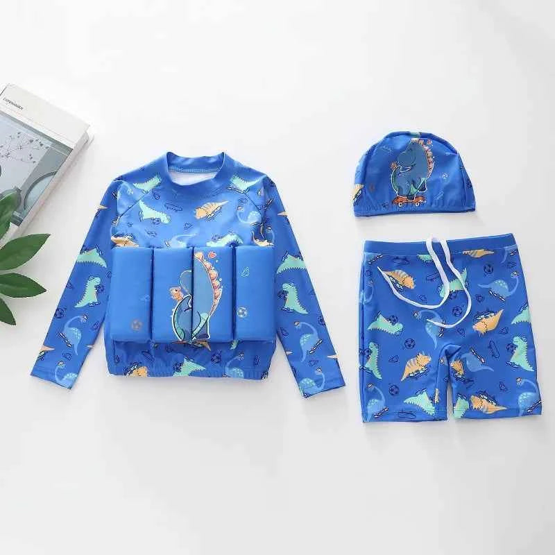 Children Buoyancy Swimming Suit Diving Bathing Suit Swimsuit Boys Summer Beachwear Cartoon Swim Shorts