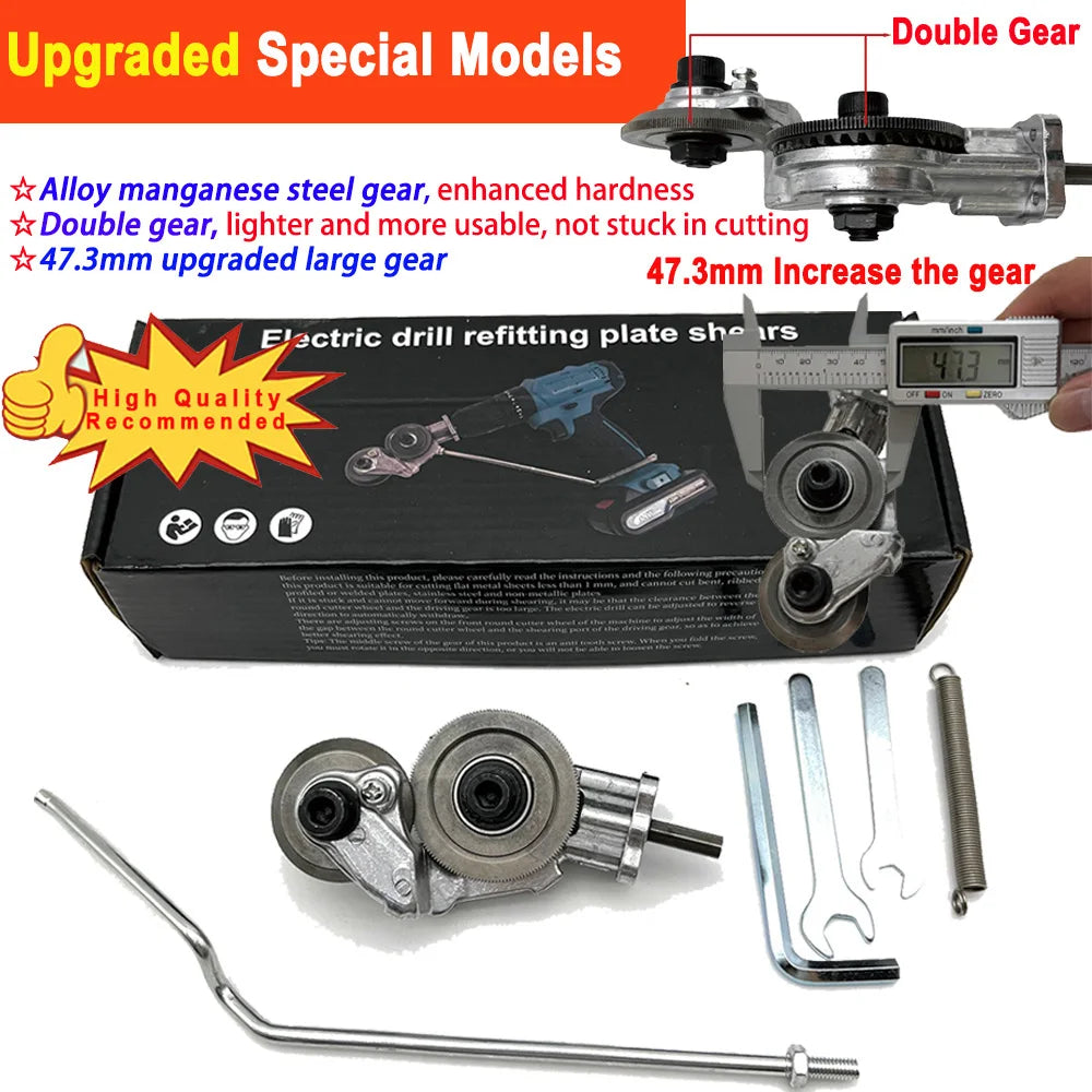 Upgraded Version Electric Drill Shear Hand Electric Drill Converted To Metal Plate Cutter New Iron Sheet Shear Cutter Scissors