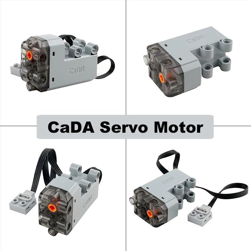 CaDA Technical Motor Parts Upgrade M/L Servo Motor Building Blocks Car Model Power Mechanical Compatible with Legoeds DIY Toys