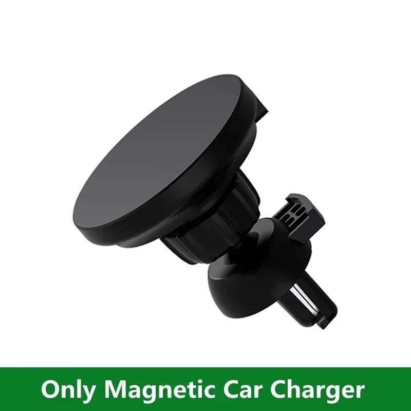 30W Magnetic Car Mobile Phone Holder Stand Wireless Charger For iPhone 15 14 13 12 Pro Max Mini Air Vent Fast Car Charging Stand