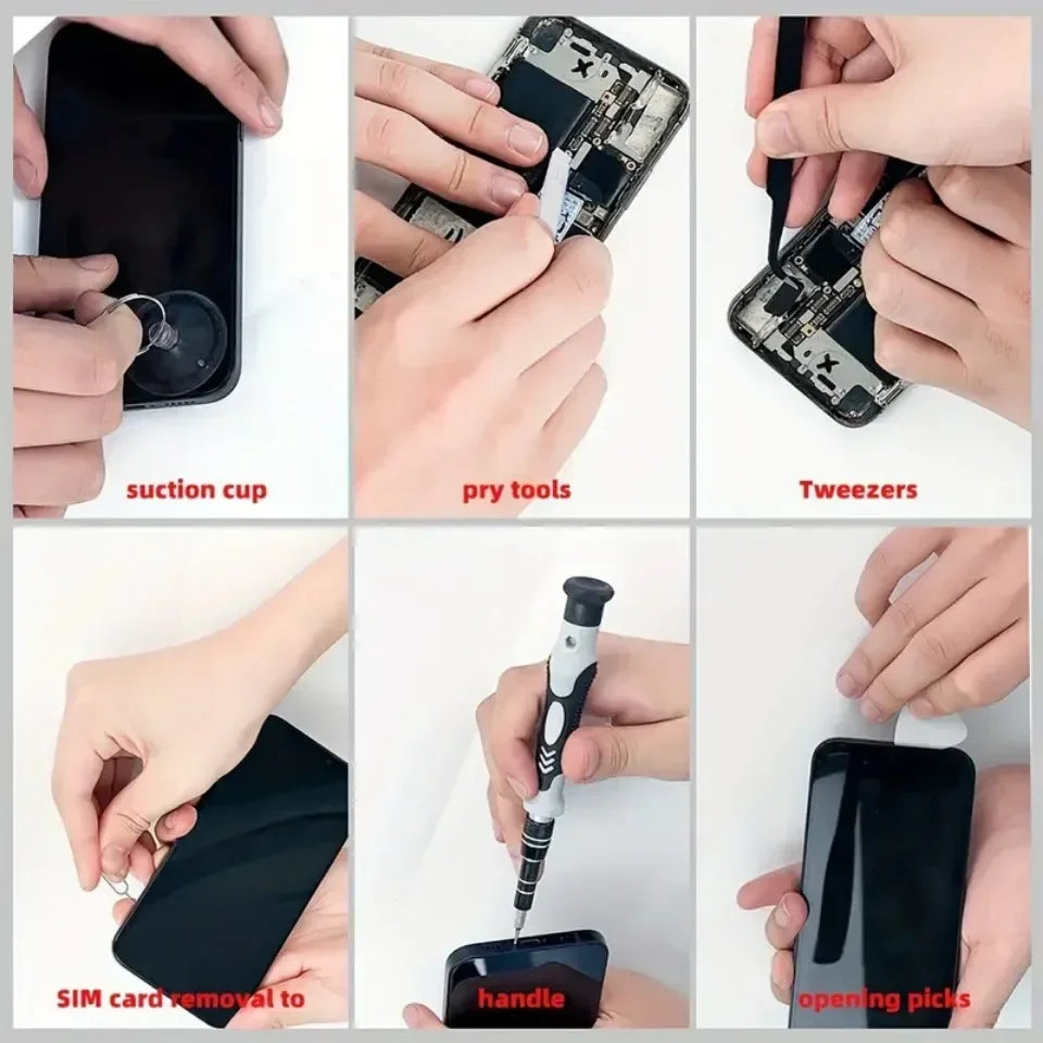 Precision electronic magnetic repair tool set, including repair boxes for computers, iphones and home computers