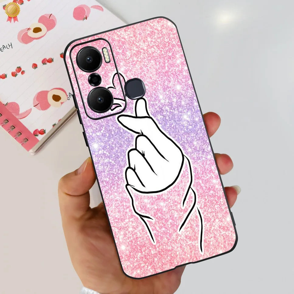 For Infinix Hot 20 Play 20i 4G Case Cute Astronaut Clear TPU Silicone Bumper Cover For Infinix Hot 20 Play 20i Phone Case Funda