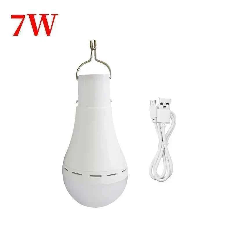 Solar Lights Waterproof USB Charged Hanging Emergency Sunlights Powered Lamps Outdoor Indoor House LED Solar Lamp Bulb Lights