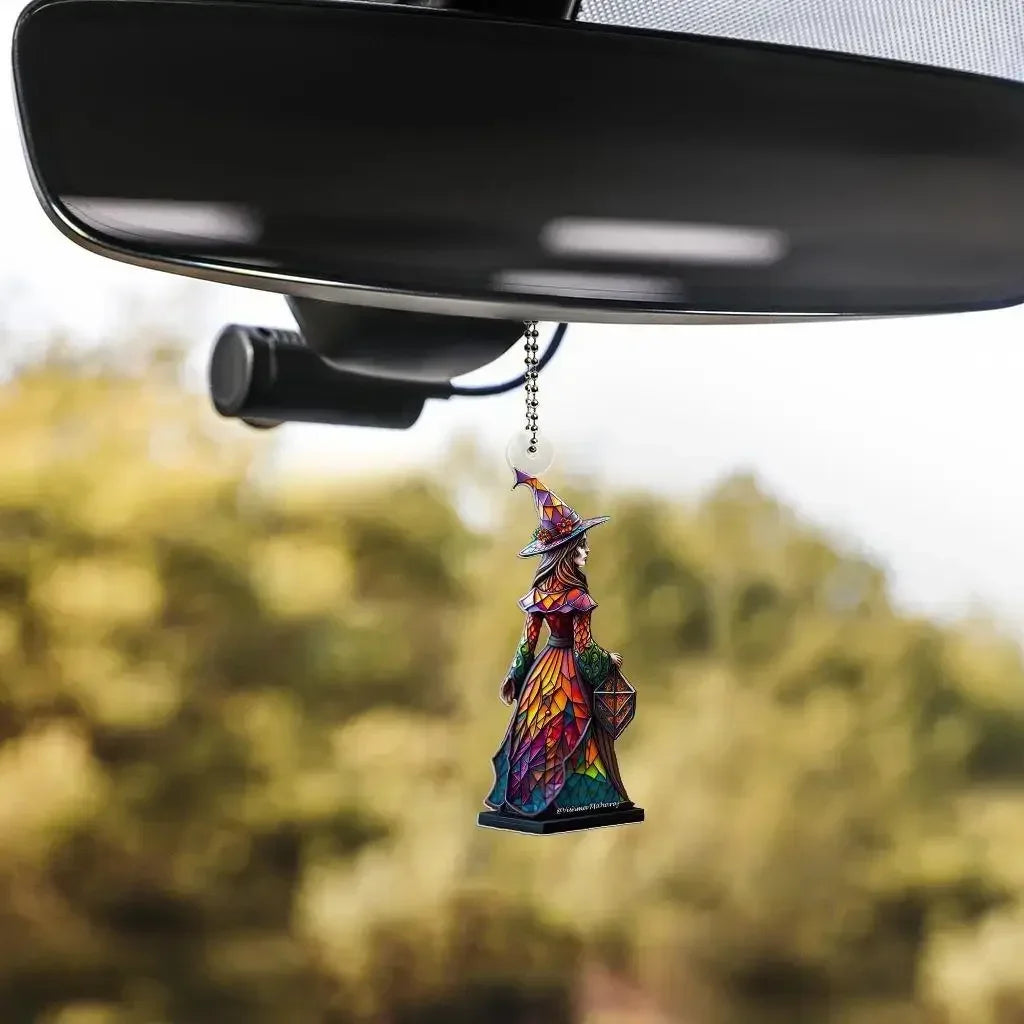 Christmas Decor Pendant Fairy Fairies Painted Charm Fun Mysterious Ornament Tree Painted Glass Window Hanging Party Decoration
