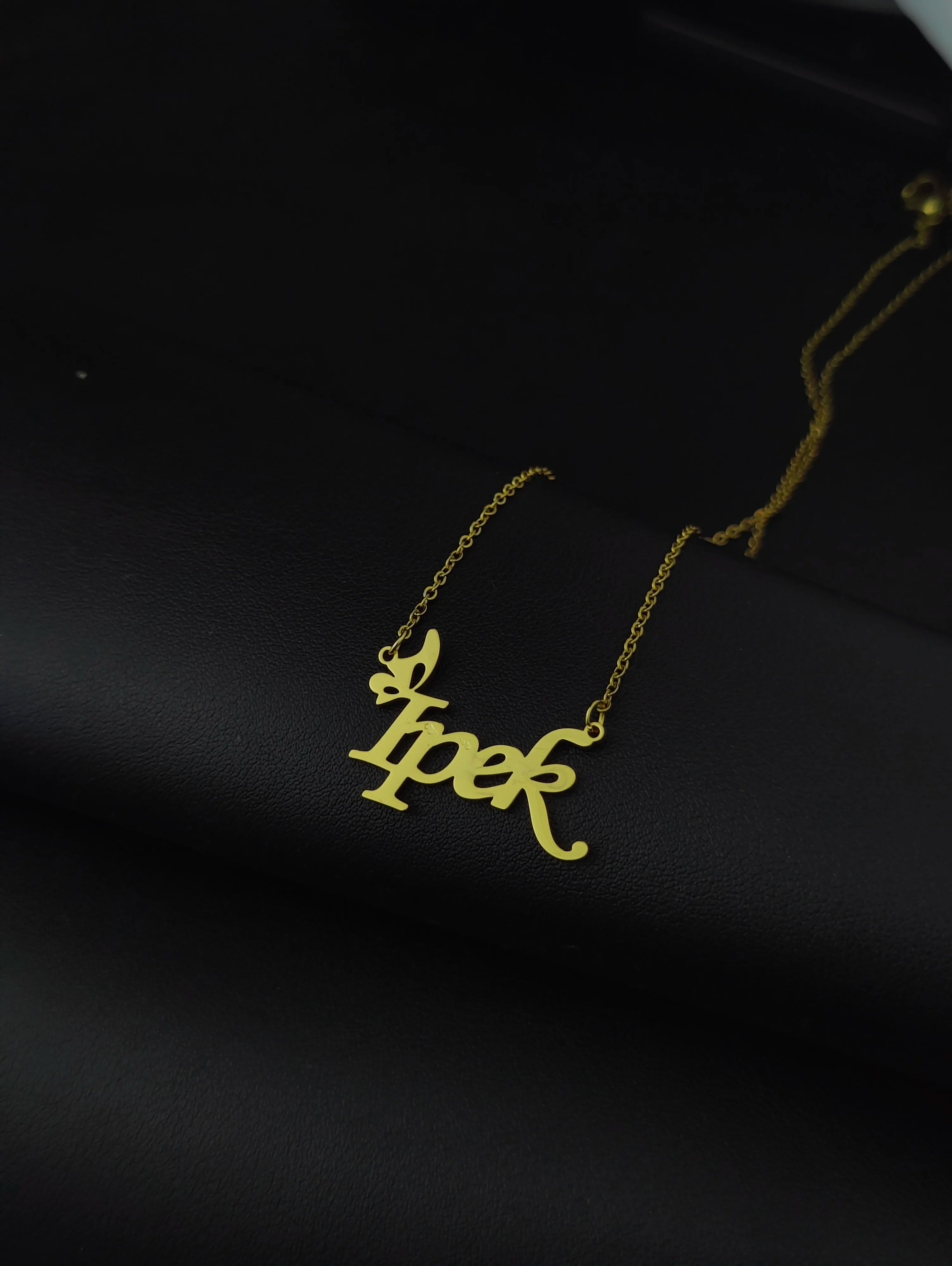 Customized Name Necklaces Personalised for Women Stainless Steel Personalized Necklace Letter Heart Butterfly Pendant Jewelry