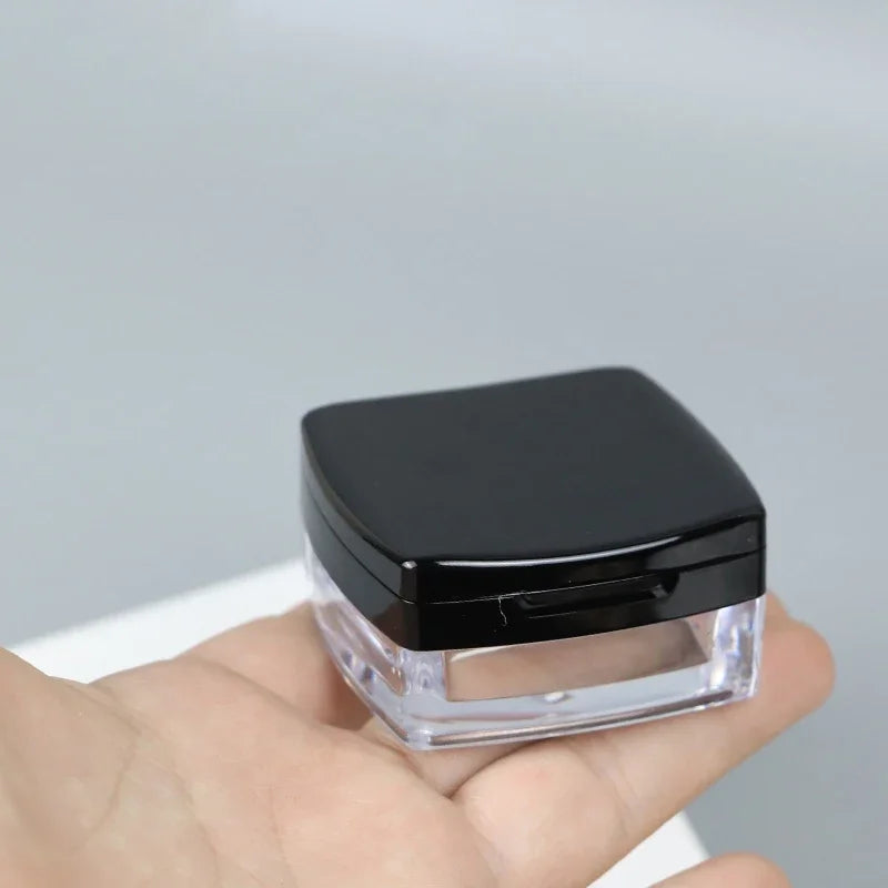 Powder Box Empty Portable Mini 5g Sieve Loose Powder Pot Square Box with Powder Puff Travel Makeup Jar Sifter Cosmetic Container