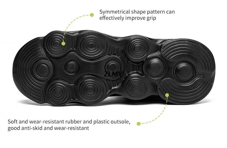 Dropshipping Men Safety Shoes Steel Toe Sneaker Lighweight Work Safety Boots Man High Top Puncture Proof Work Shoes Anti-smash