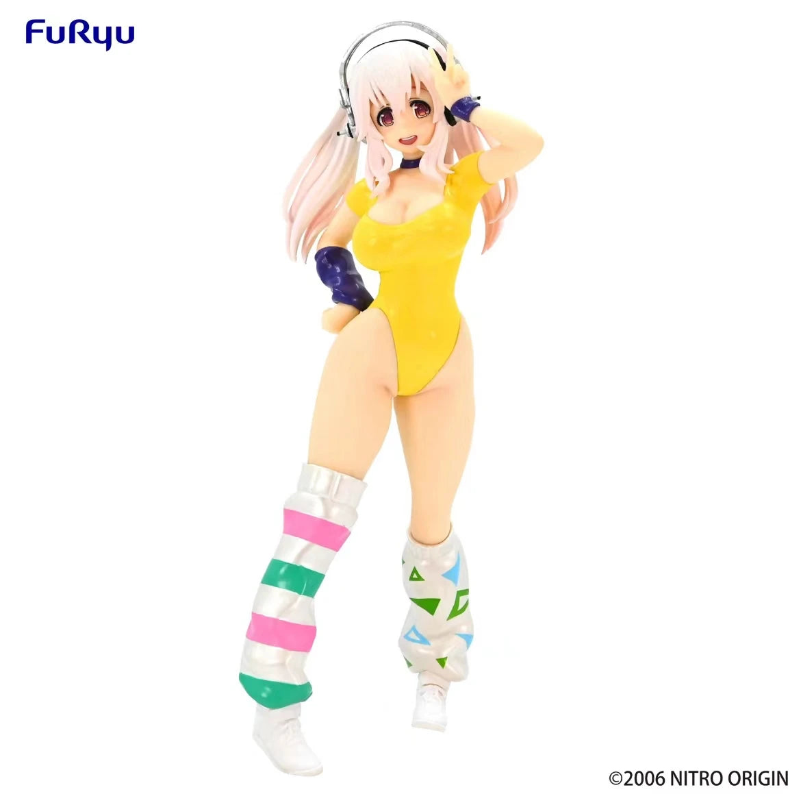 In Stock 100% Original Genuine FuRyu 18cm Super Sonico PVC Anime Collection Cute Models Doll Collectible Toys Birthday Gift