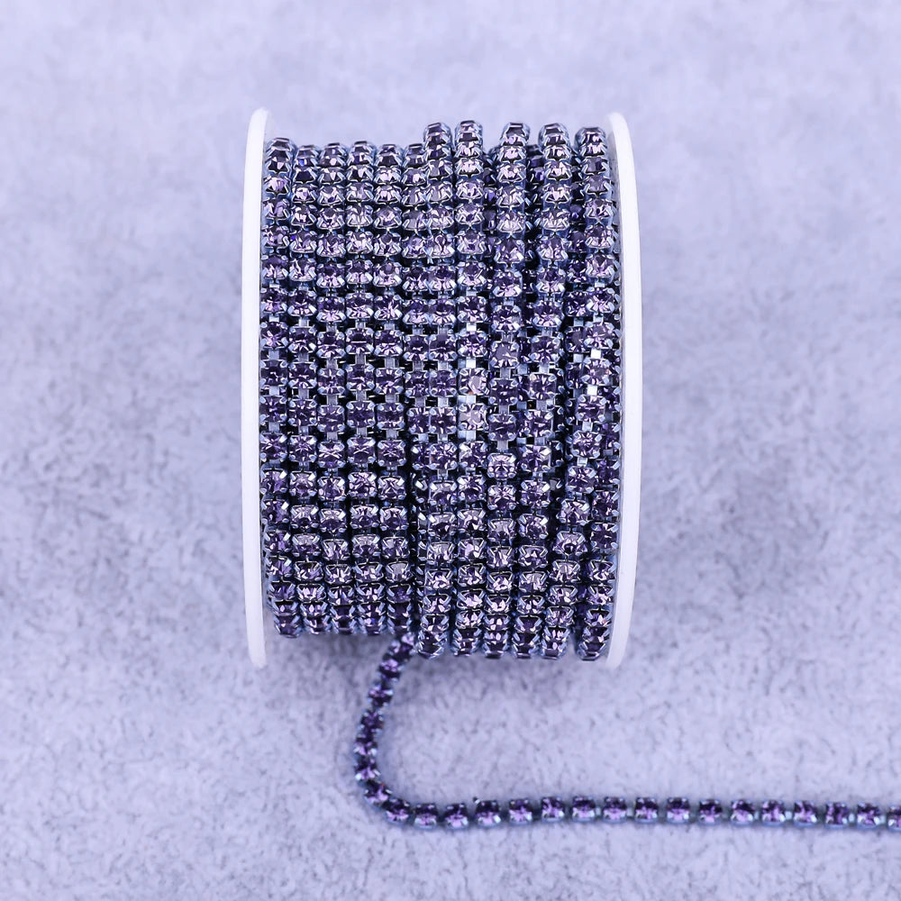 All Color Claw Chain Electrophoresi Rhinestones Trim Stone Gold Diamond Strass Decorative Applique Crystal Trimmings For Dresses