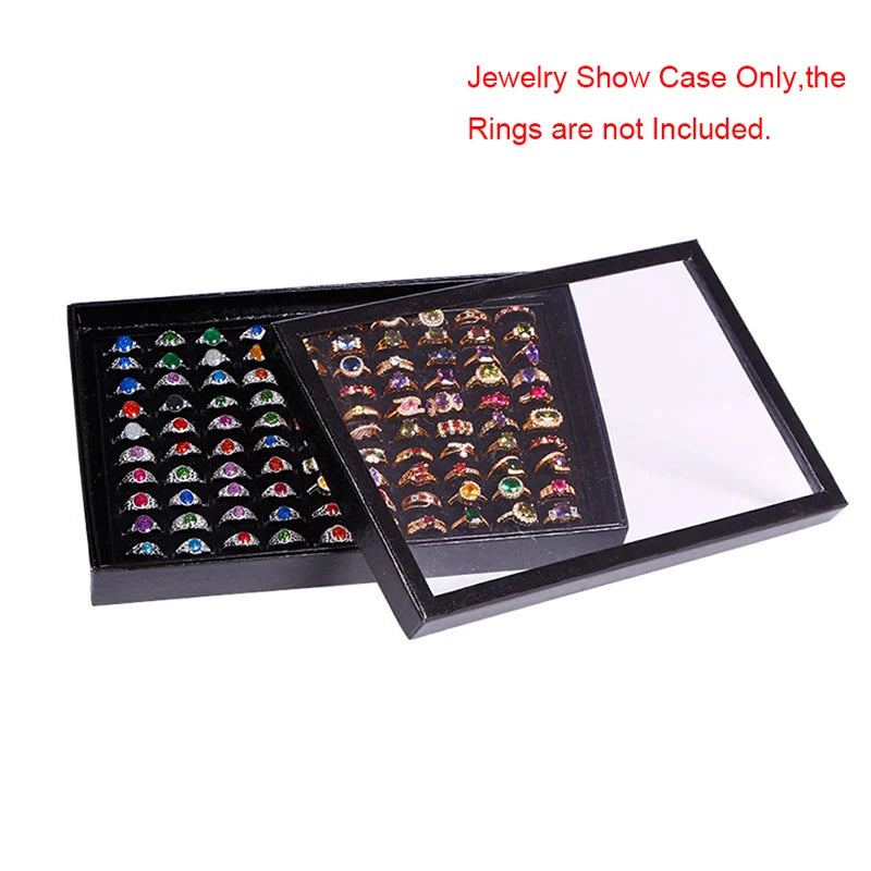 100 Slots Rings Display Stand Storage Box  Ring Box Jewelry Organizer Holder Show Case Casket #228405