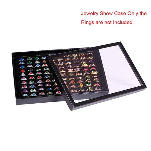 100 Slots Rings Display Stand Storage Box  Ring Box Jewelry Organizer Holder Show Case Casket #228405
