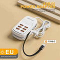 Fast USB Charger 6 in 1 Power Strip Desktop Charging Station Fast Charging Cord EU/UK/US Plug USB HUB Adapter Socket 3PD 3USB