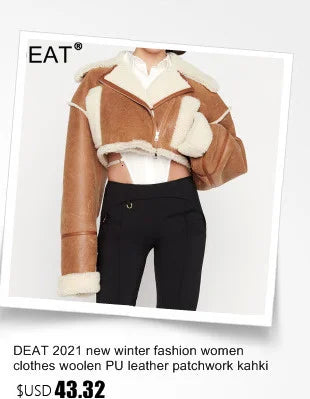 DEAT 2024 New autumn Turn-down Collar Full Sleeves Metal Beaded No Buttons Short jackets Female Single Suit WF18501L Black