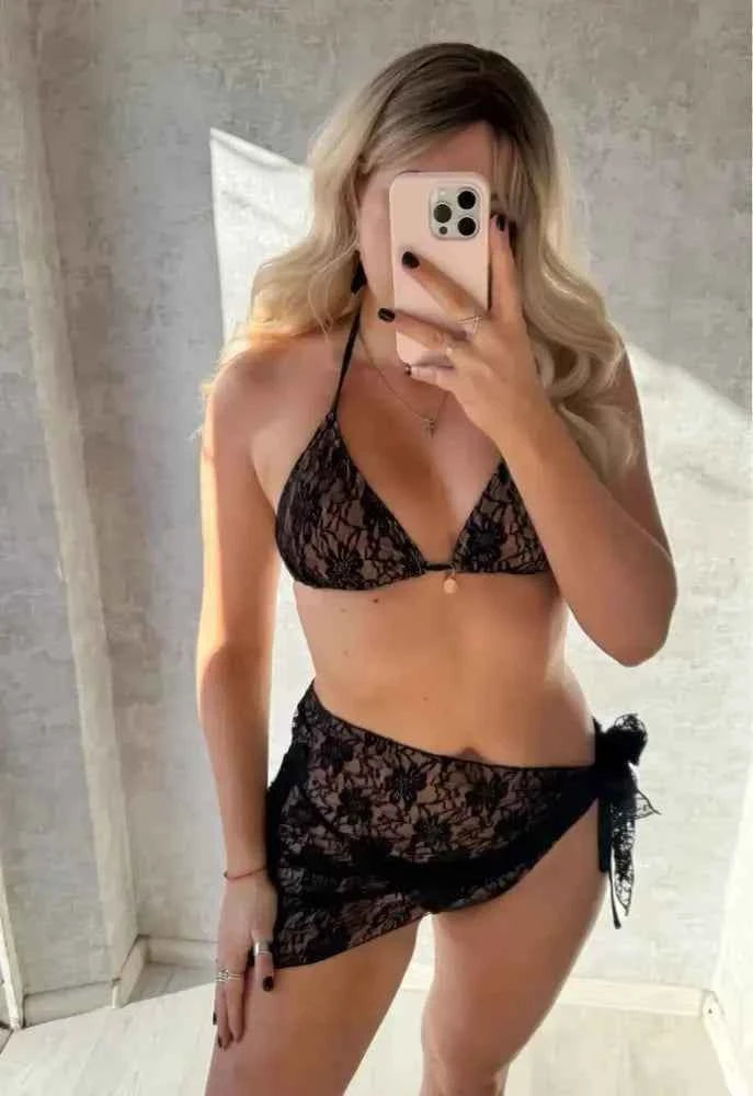 Lace Fabric Three-pieces Swimsuit Set With Sarong Bikini Inspired Women's Swimwear Beachwear Bathing Suit Vacay Outfit Biquini