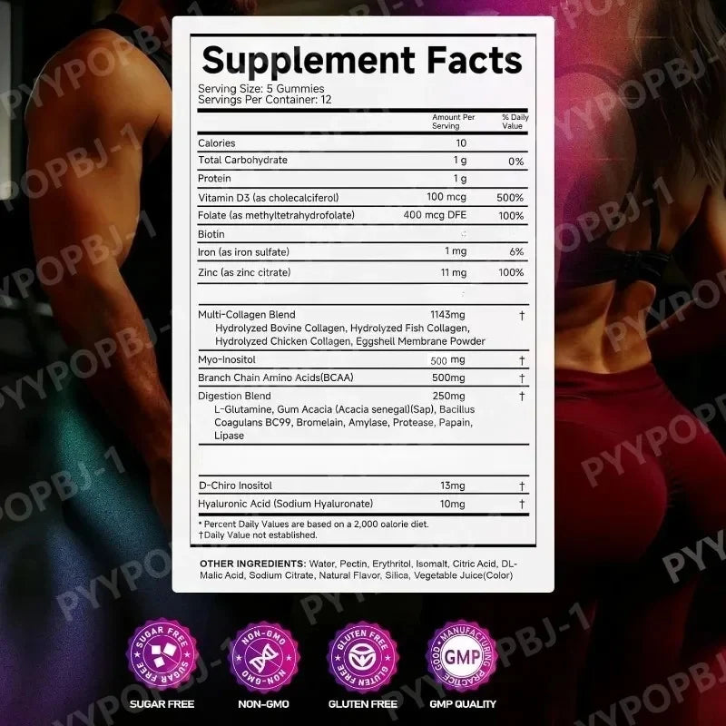 Creatine Gummy Supplement With BCAA, Collagen & Vitamin D3