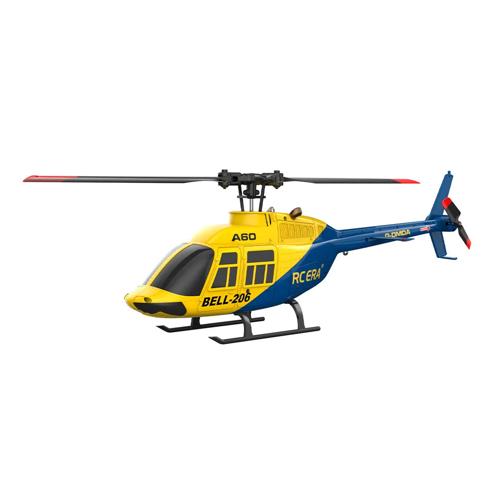 RC ERA A60 4CH Helicopter 1/42 Scale BELL-206 Optical Flow Positioning 10min Fly Time 2.4G 120M 6-Axis Gyroscope Brushless Plane