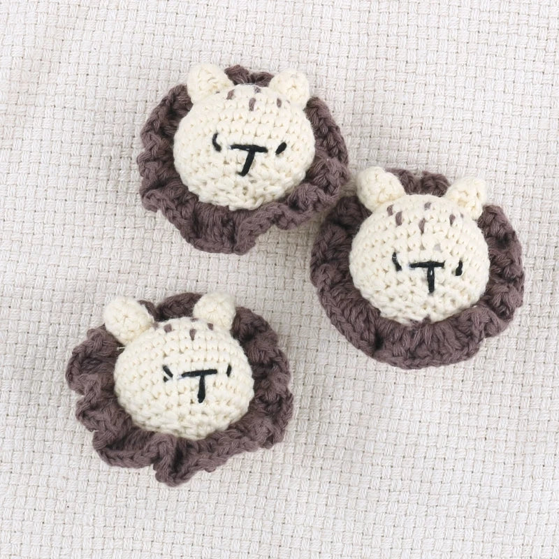 Crochet Animal Baby Pacifier Clip Accessories Handmade Knitted Bunny Teether Beads Newborn Nipple Clip Dummy Soother Holder Toy