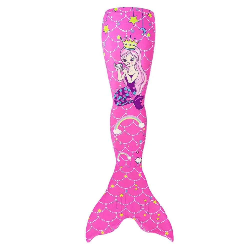 3PCS Mermaid Tails Swimwear Set for Swimming Girls Princess Bathing Suit Sets Kids Mermaid Swimsuit Swimable Costume