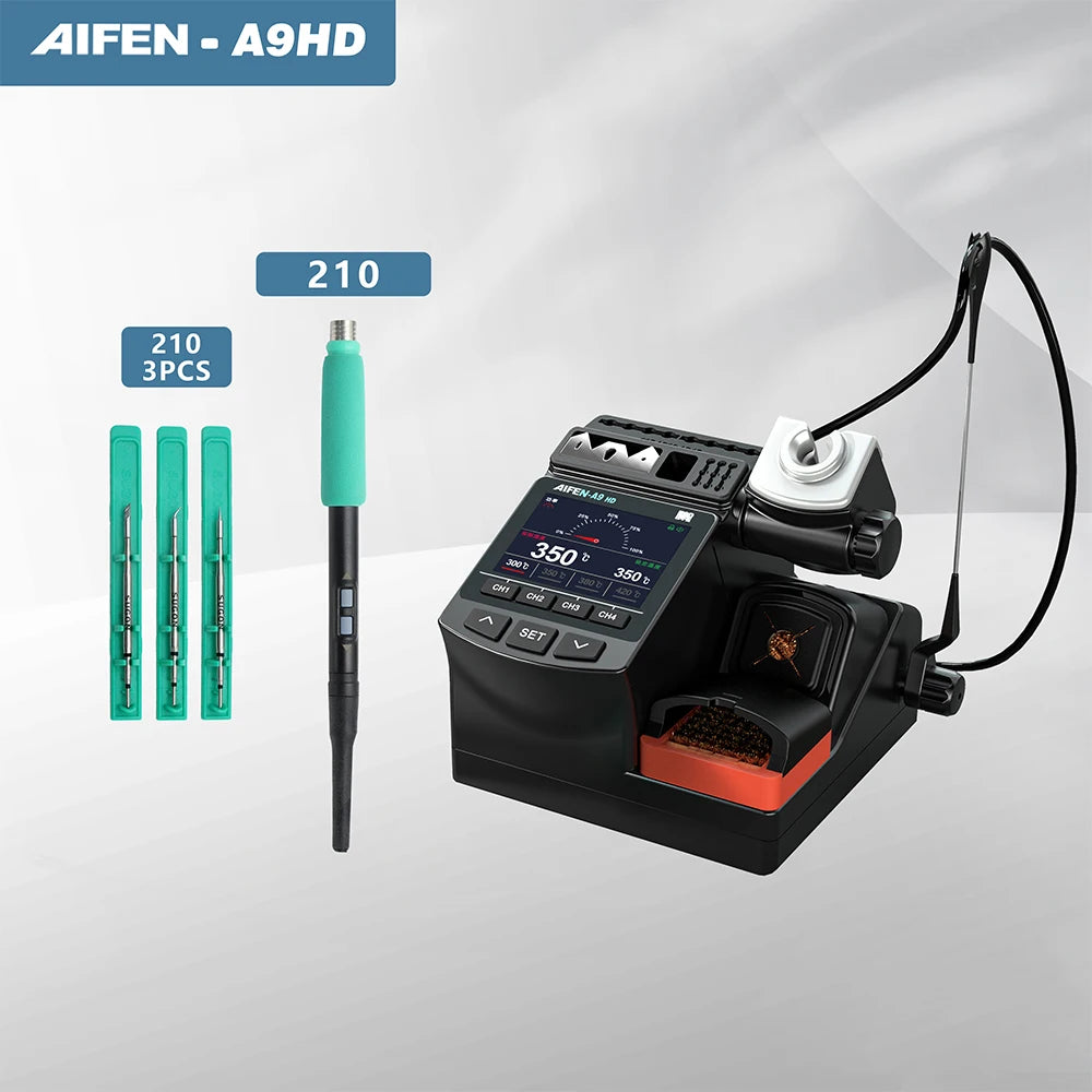 AIFEN A9HD Soldering Station Compatible Soldering Iron Tip 210 Handle Control Temperature Welding Rework Station