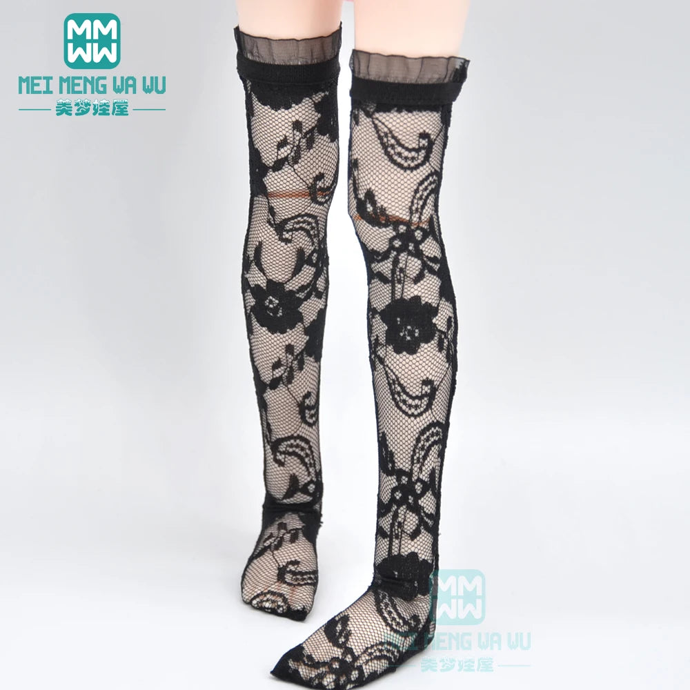 BJD Accessories for 1/3 BJD SD DD Doll Fashion Striped Socks, Reticulated Stockings, Lace Stockings