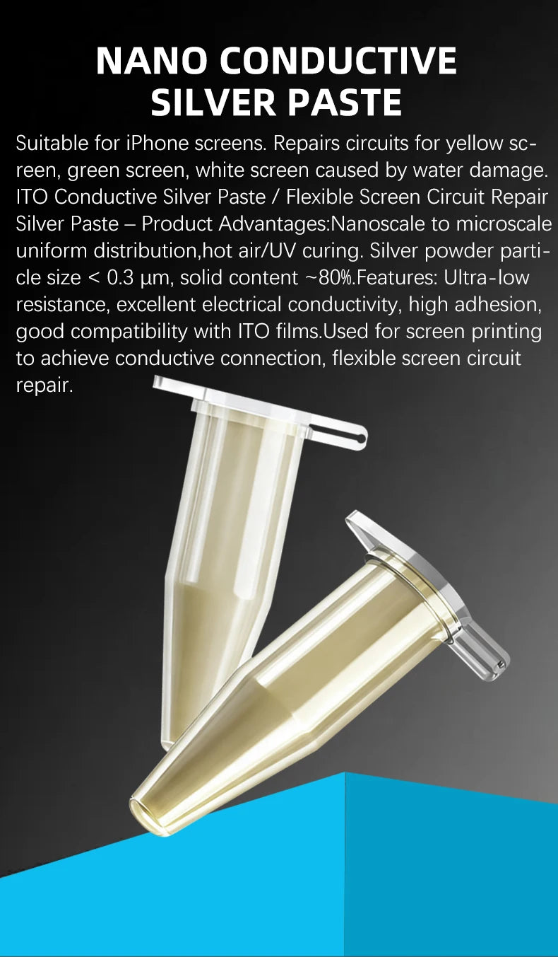 MAANT M100 Conductive Nano Silver Paste Set  for Phone Screen Jump Wire Repair High Conductivity Strong Adhesion