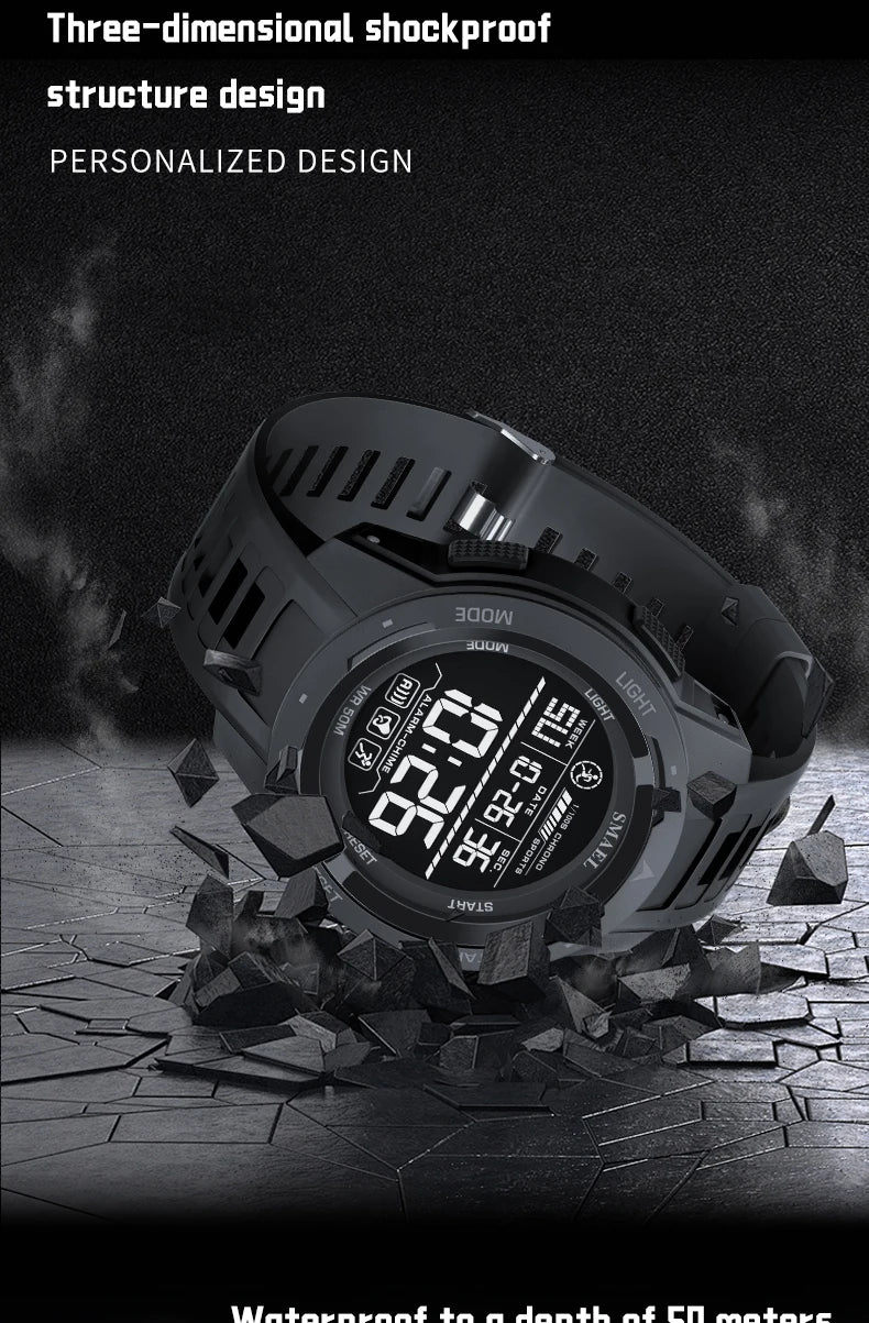 New SMAEL 8105 Watches Camo Strap Military Sport Watch for Men Clock Fashion Digital Wristwatch Waterproof Shockproof Watches