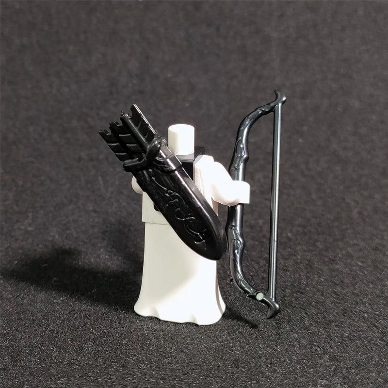 10PCS/SET Middle Ages Knights Elf  MOC  Shield Sword  Spear  For 4cm Mini Dolls  Building Blocks Brick Toys For Kid