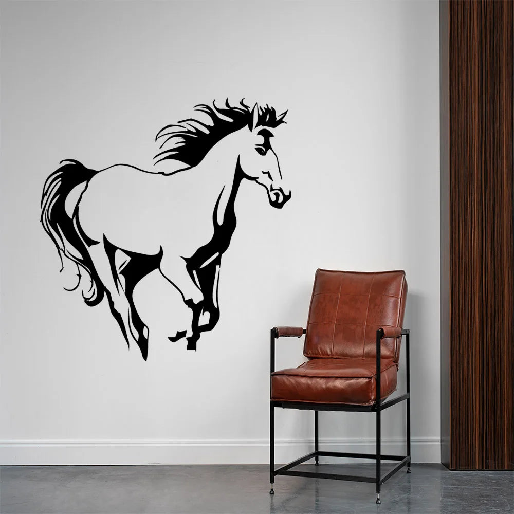 Horse Home Decoration Accessories For Bedroom Decoration Background Wall Art Decal Drop Shipping