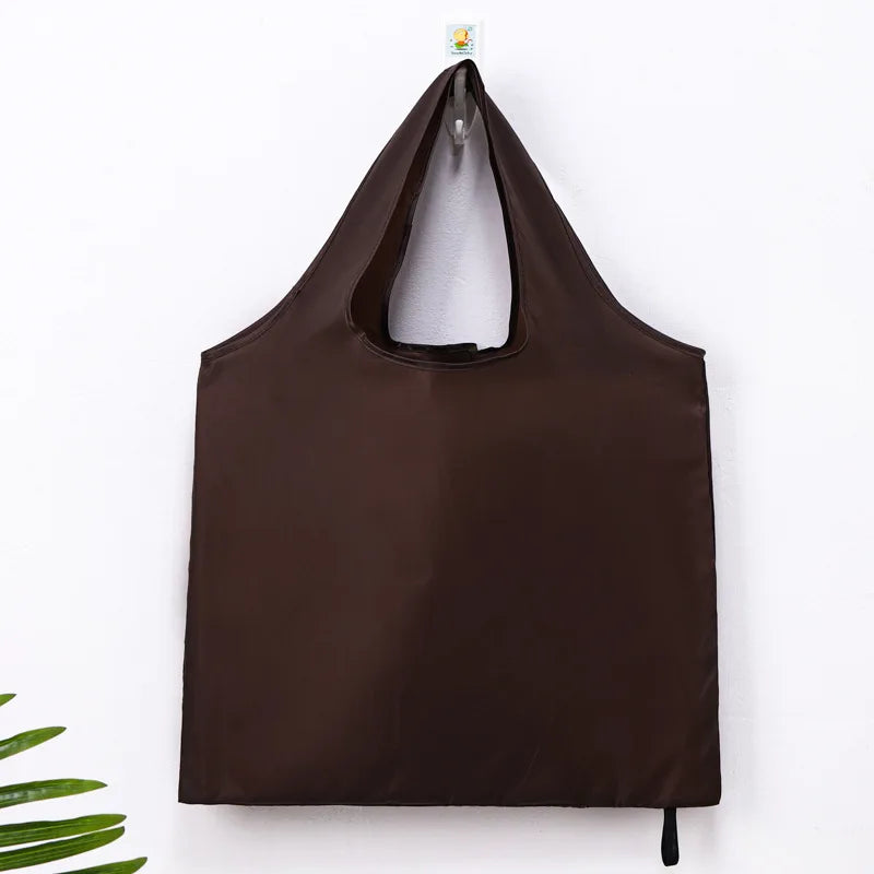 Foldable Shopping Bag Reusable Travel Grocery Bag Eco-Friendly One Shoulder Handbag For Travel Cartoon Cactus Printing Tote Bag
