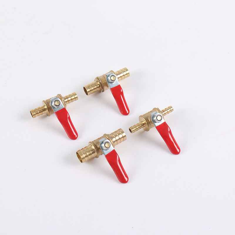 1/4 6mm 8mm 10mm12mm Ball Faucet Shutoff Ball Valve Hose Barb Inline Water Oil Air Gas Fuel Line Small Brass Ball Valve