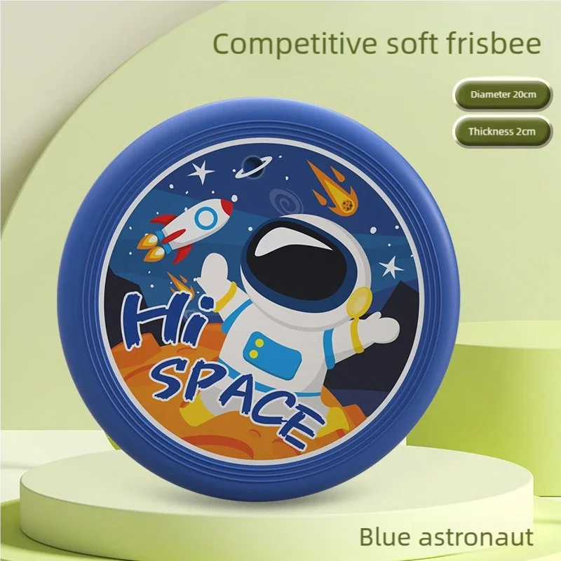 Kids Soft Rubber Frisbee Cartoon Flying Disc Safe Outdoor Sport Toy Parent-Child Game for Boys Girls Beach Backyard Family Play